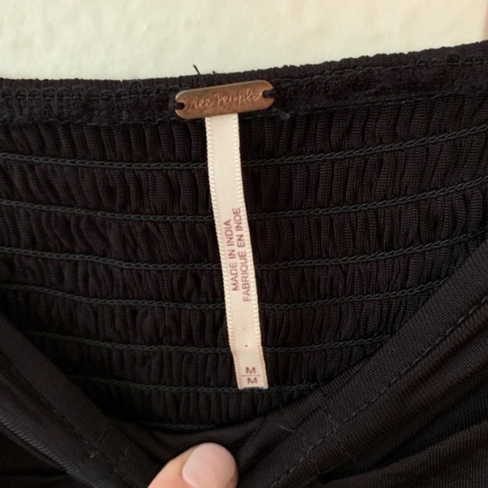 SOLD FREE PEOPLE Vacation Vibes Black Top Medium - Picture 7 of 7